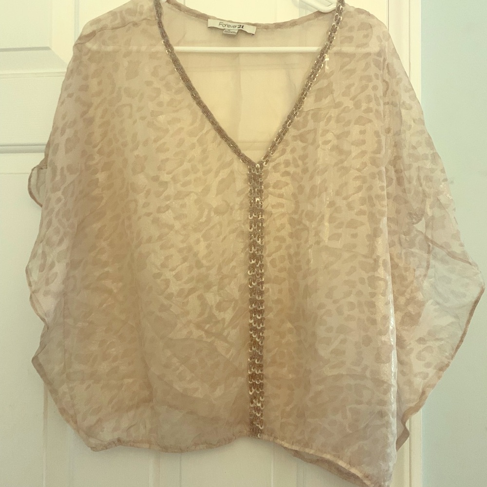 Womens Forever 21 Leopard Blouse